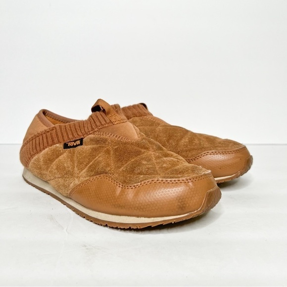 Teva Ember Moc Sherling Shoe Quilted Slip On Moccasin Tan Size 6 Women’s - Picture 1 of 6